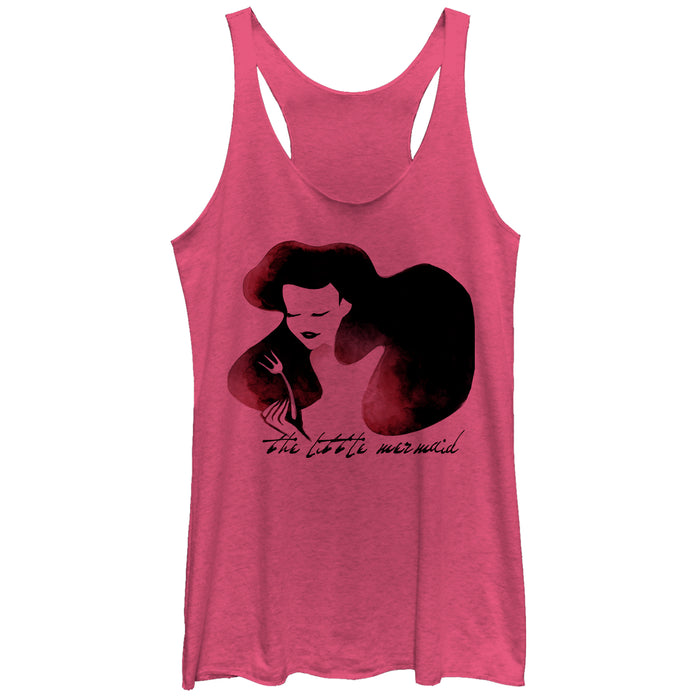 Fifth Sun Women's The Little Mermaid Ariel Watercolor Fork Print Racerback Tank Top