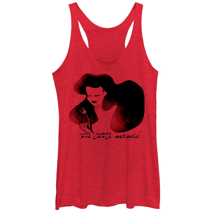 Fifth Sun Women's The Little Mermaid Ariel Watercolor Fork Print Racerback Tank Top