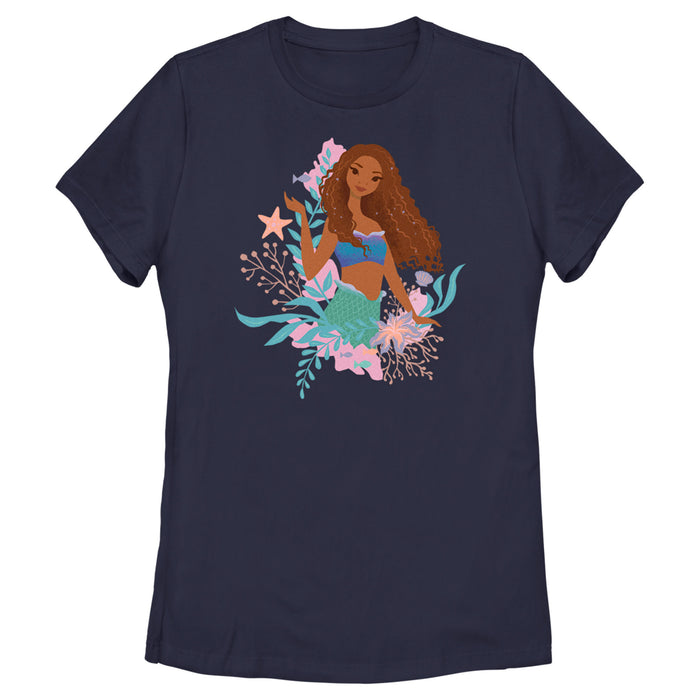 fifth sun Women's The Little Mermaid Ariel Wave T-Shirt