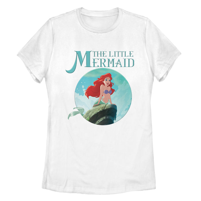fifth sun Women's The Little Mermaid Ariel Wave T-Shirt