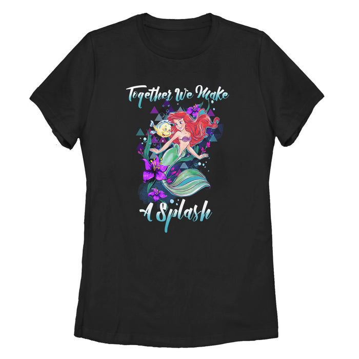 fifth sun Women's The Little Mermaid Make a Splash T-Shirt