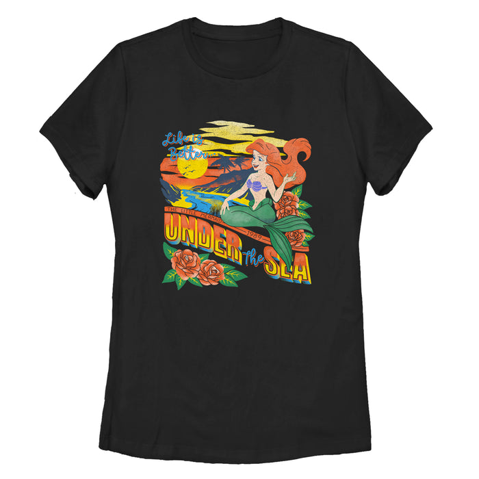 fifth sun Women's The Little Mermaid Tropical Life T-Shirt