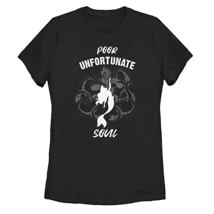 fifth sun Women's The Little Mermaid Unfortunate Soul Silhouette T-Shirt