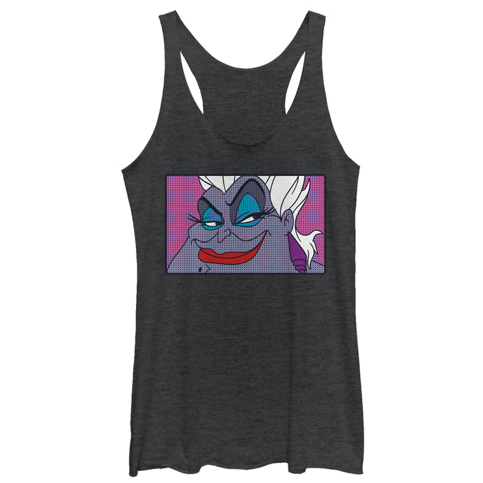 fifth sun Women's The Little Mermaid Ursula Close Up Racerback Tank Top