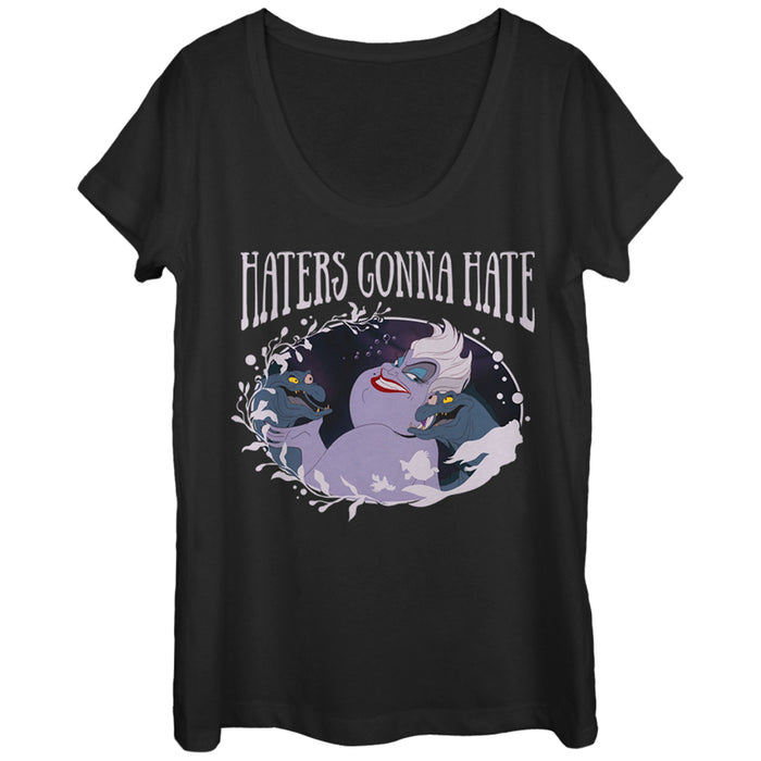 fifth sun Women's The Little Mermaid Ursula Haters Gonna Hate Scoop Neck