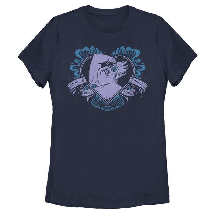 fifth sun Women's The Little Mermaid Ursula So Much For True Love Heart T-Shirt