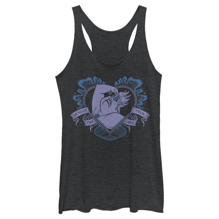 fifth sun Women's The Little Mermaid Ursula So Much For True Love Heart Racerback Tank Top