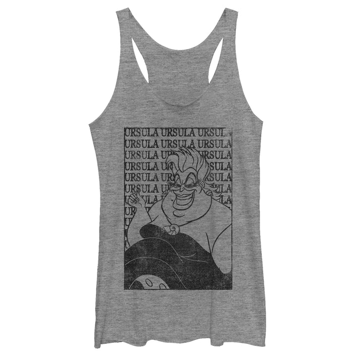 fifth sun Women's The Little Mermaid Ursula Text Racerback Tank Top