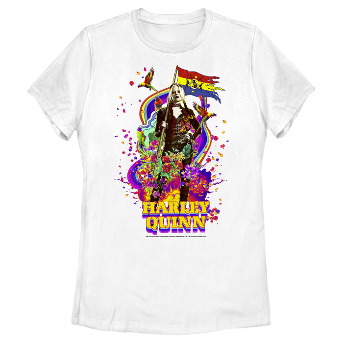 fifth sun Women's The Suicide Squad Harley Quinn Color Splash T-Shirt