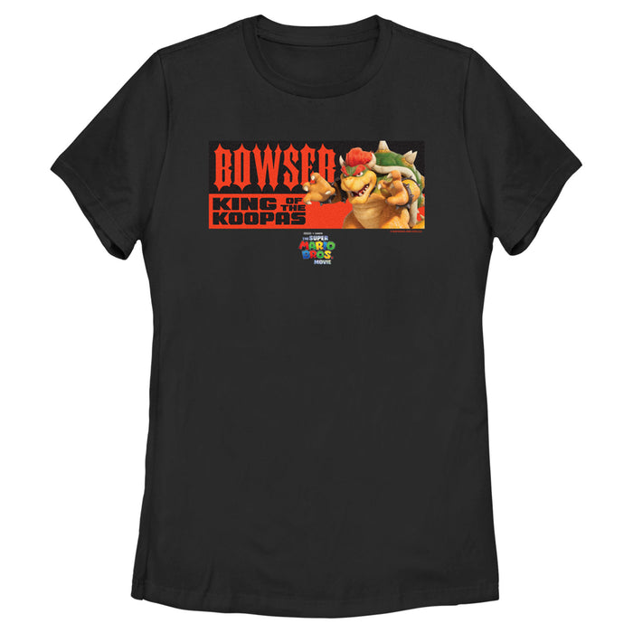 fifth sun Women's The Super Mario Bros. Movie Bowser King of the Koopas Portrait T-Shirt