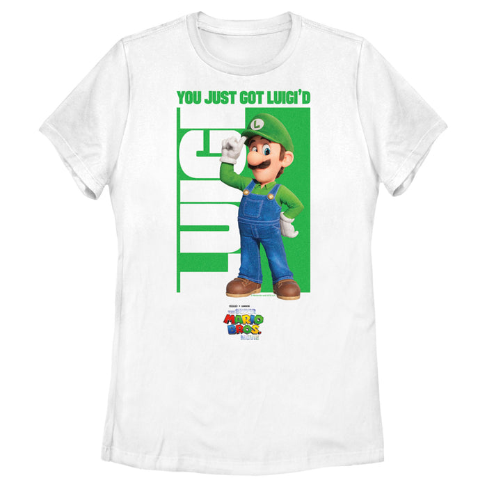 fifth sun Women's The Super Mario Bros. Movie Luigi You Just Got Luigi'd T-Shirt