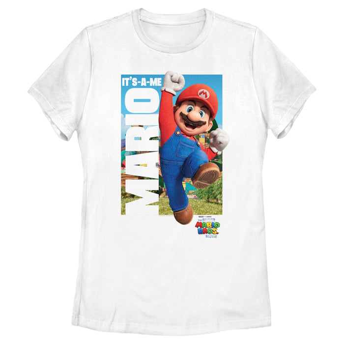 fifth sun Women's The Super Mario Bros. Movie Mario It's-A-Me Poster T-Shirt