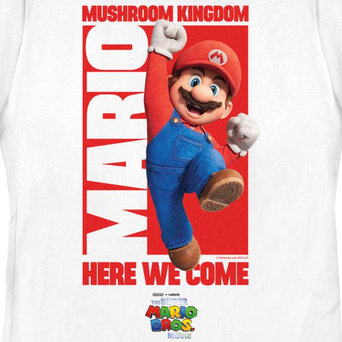 Fifth Sun Women's The Super Mario Bros. Movie Mario Mushroom Kingdom Here We Come T-Shirt