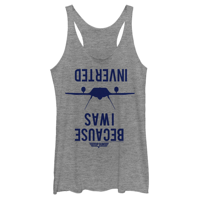 fifth sun Women's Top Gun Because I Was Inverted Racerback Tank Top