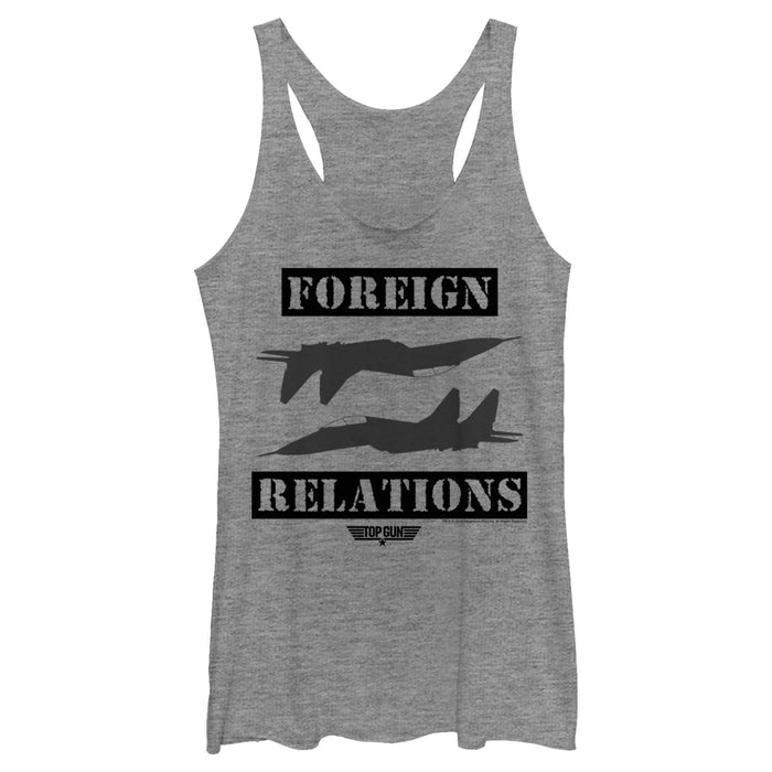 fifth sun Women's Top Gun Keeping up Foreign Relations Racerback Tank Top