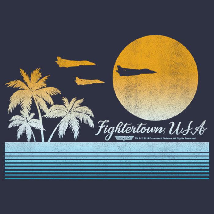 Fifth Sun Women's Top Gun Retro Landscape Fightertown USA T-Shirt
