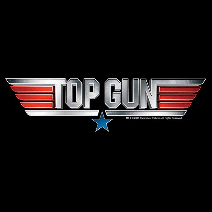 Fifth Sun Women's Top Gun Shiny Chrome 3D Movie Logo T-Shirt
