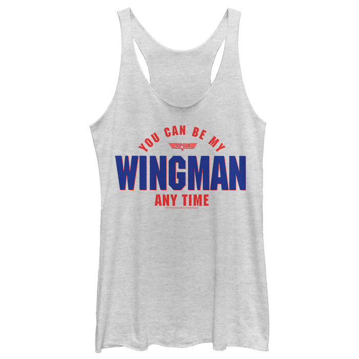 fifth sun Women's Top Gun You Can Be My Wingman Anytime Racerback Tank Top