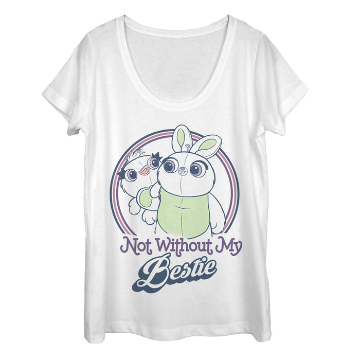 fifth sun Women's Toy Story Ducky & Bunny Besties Scoop Neck