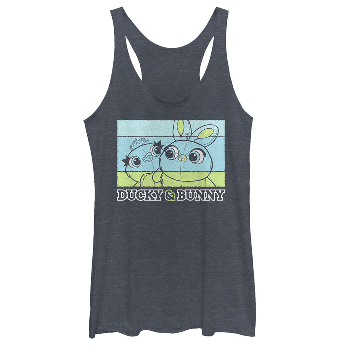 fifth sun Women's Toy Story Ducky & Bunny Panels Racerback Tank Top