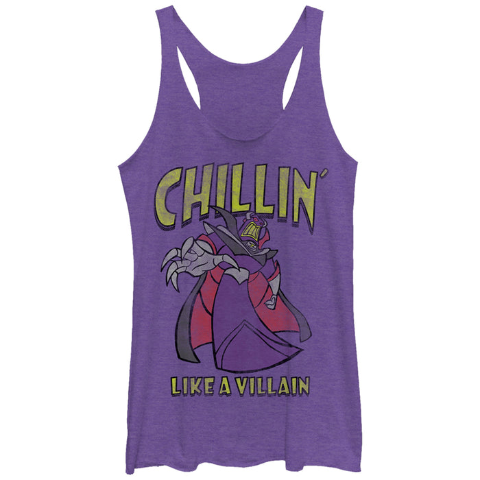 fifth sun Women's Toy Story Emperor Zurg Chillin Like a Villain Racerback Tank Top