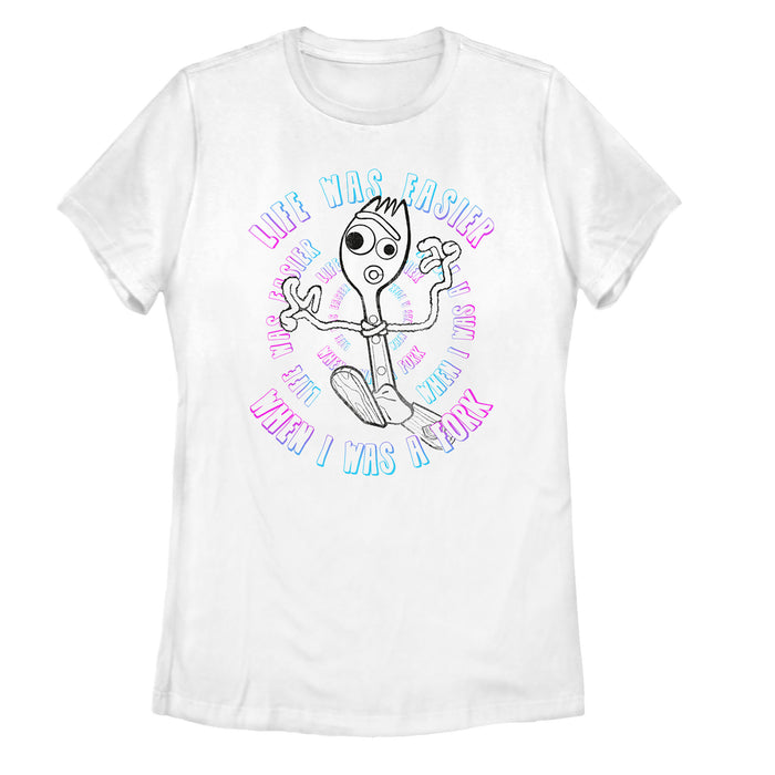 fifth sun Women's Toy Story Forky Stay Weird T-Shirt