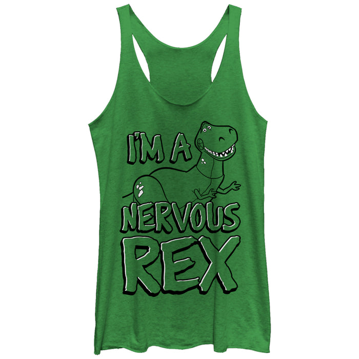 fifth sun Women's Toy Story Nervous Rex Racerback Tank Top
