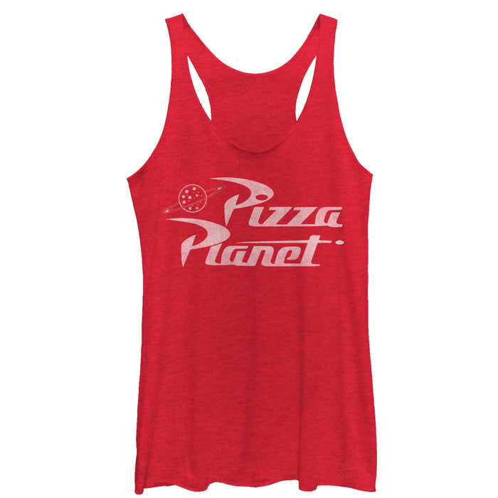 fifth sun Women's Toy Story Pizza Planet Logo Racerback Tank Top