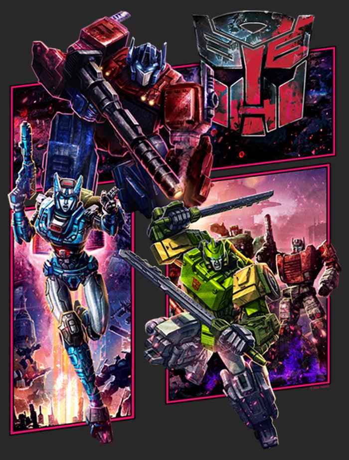 Fifth Sun Women's Transformers Autobots Character Panels T-Shirt