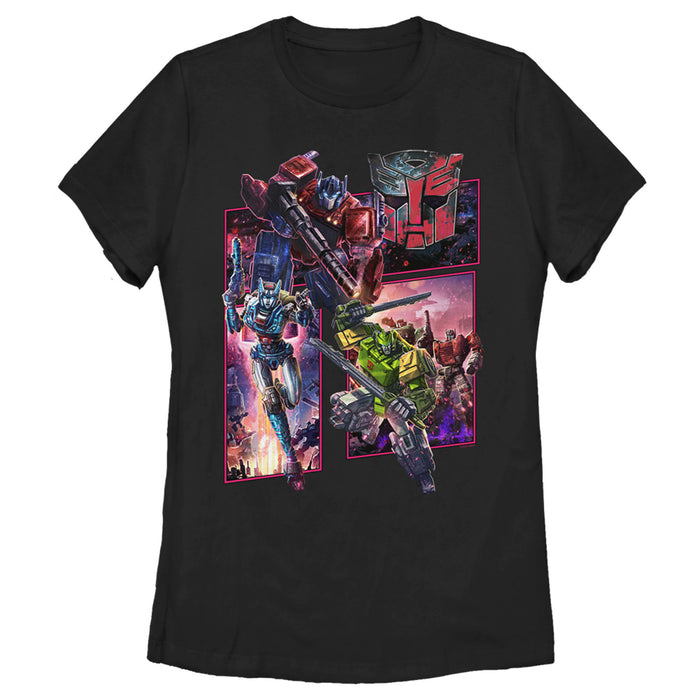 fifth sun Women's Transformers Autobots Character Panels T-Shirt