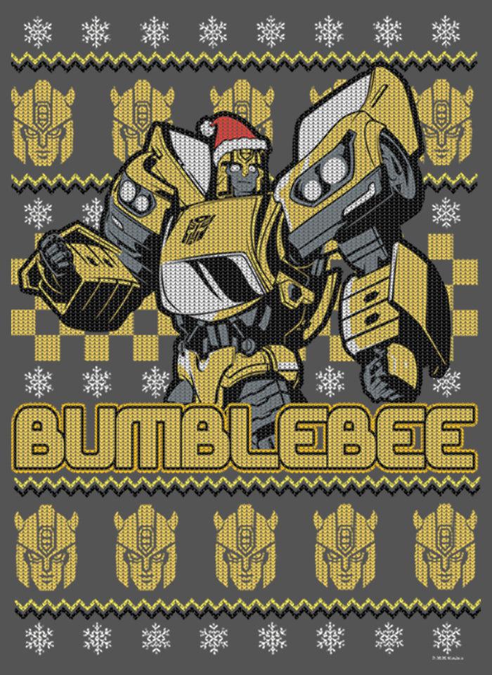 Fifth Sun Women's Transformers Bumblebee Ugly Xmas T-Shirt