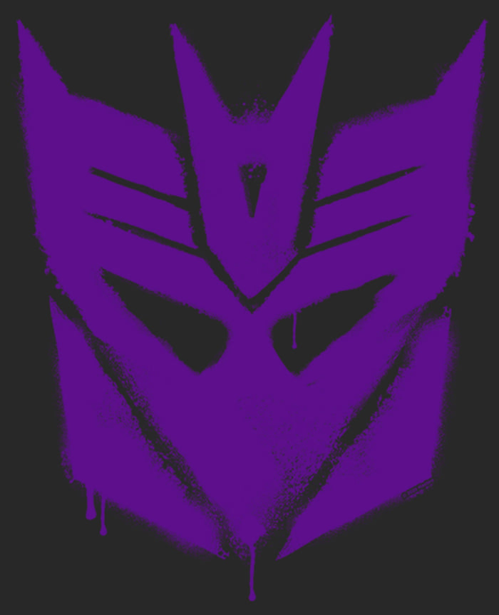 Fifth Sun Women's Transformers Decepticon Graffiti Logo T-Shirt