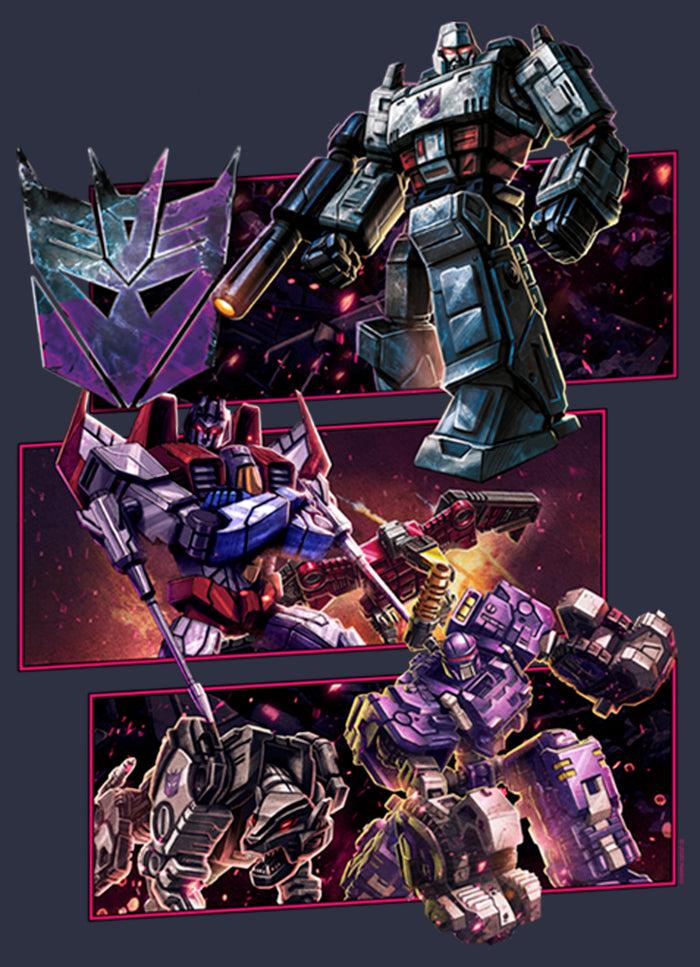 Fifth Sun Women's Transformers Decepticons Character Panels T-Shirt