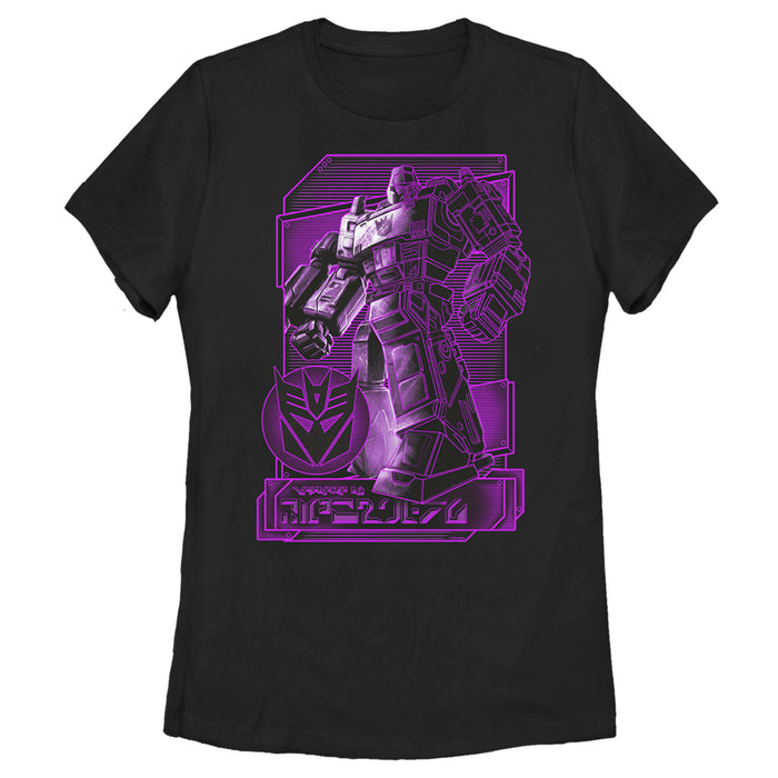 fifth sun Women's Transformers Megatron Digital Outline T-Shirt