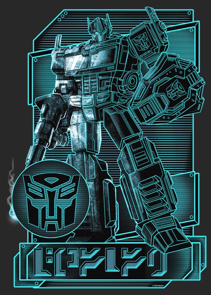Fifth Sun Women's Transformers Optimus Prime Digital Outline T-Shirt