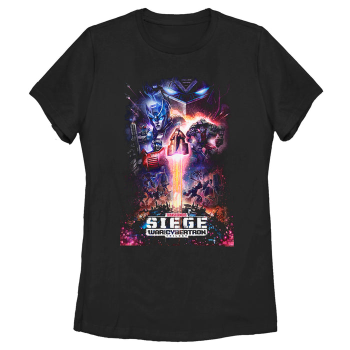 fifth sun Women's Transformers Siege Poster T-Shirt