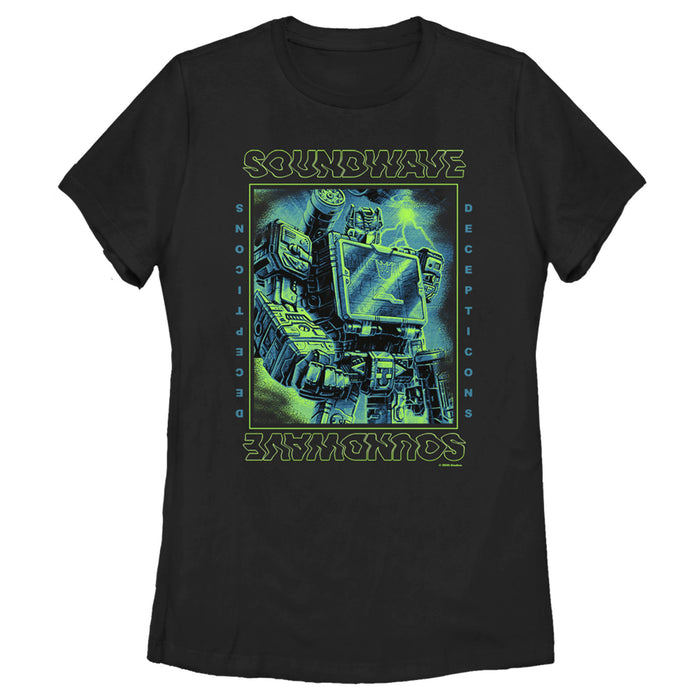 fifth sun Women's Transformers Soundwave Lightning Waves T-Shirt