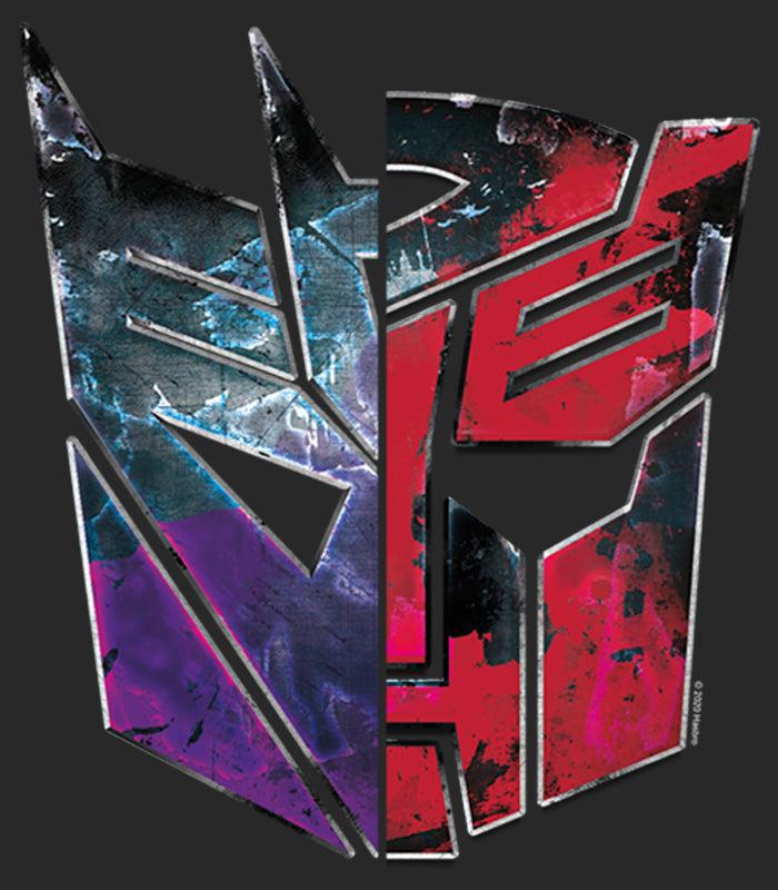 Fifth Sun Women's Transformers Split Bot Logo T-Shirt