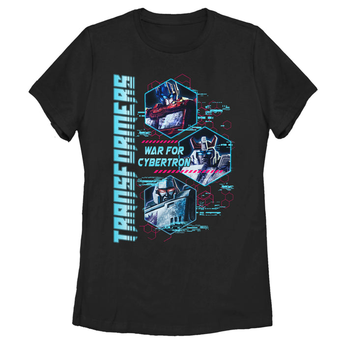 fifth sun Women's Transformers War for Cybertron Characters T-Shirt