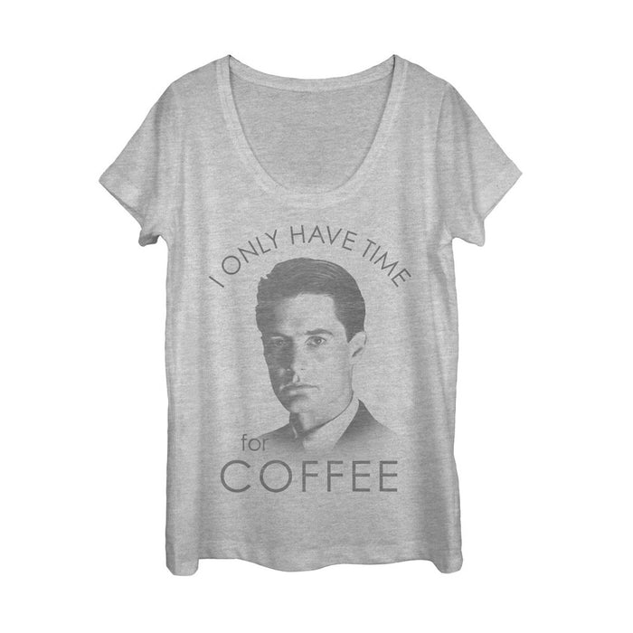 fifth sun Women's Twin Peaks Agent Cooper Coffee Scoop Neck