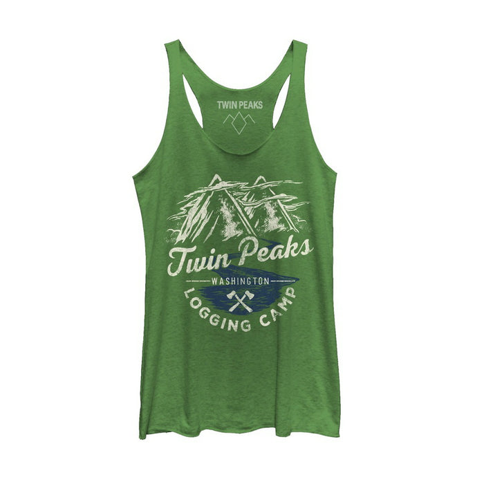 fifth sun Women's Twin Peaks Logging Camp Racerback Tank Top