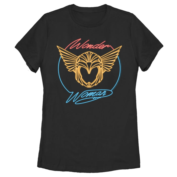 fifth sun Women's Wonder Woman 1984 Golden Neon Helmet T-Shirt
