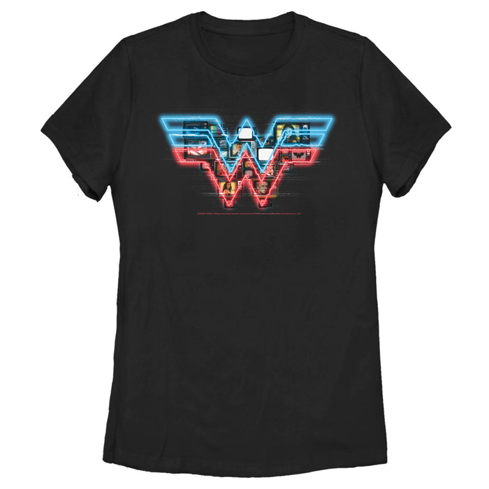 fifth sun Women's Wonder Woman 1984 TV Logo Overlay T-Shirt